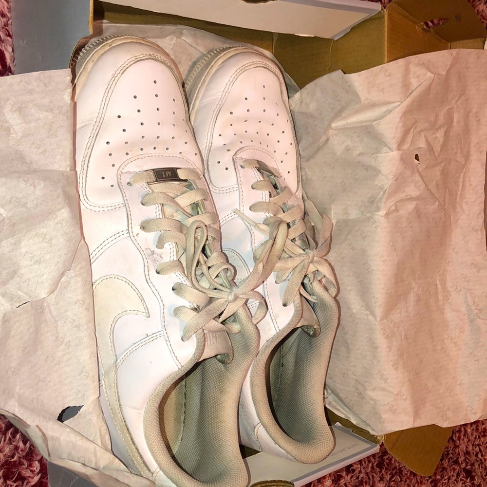 White Nike Air Force ones